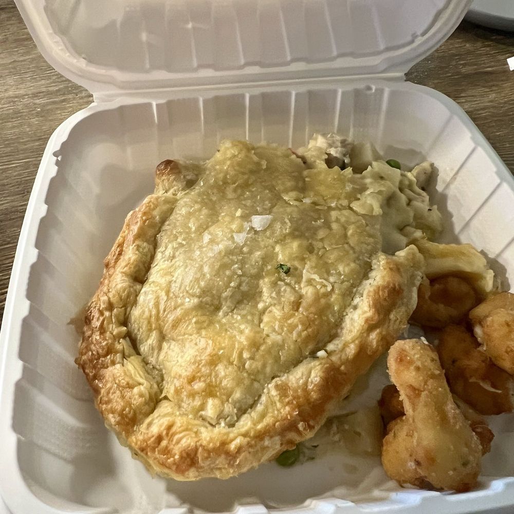 Ebullition Brew Works - Chicken Pot Pie was so huge I ate half and still had this much to bring home! Yum! - Gastropubs Near Me - Temecula, California