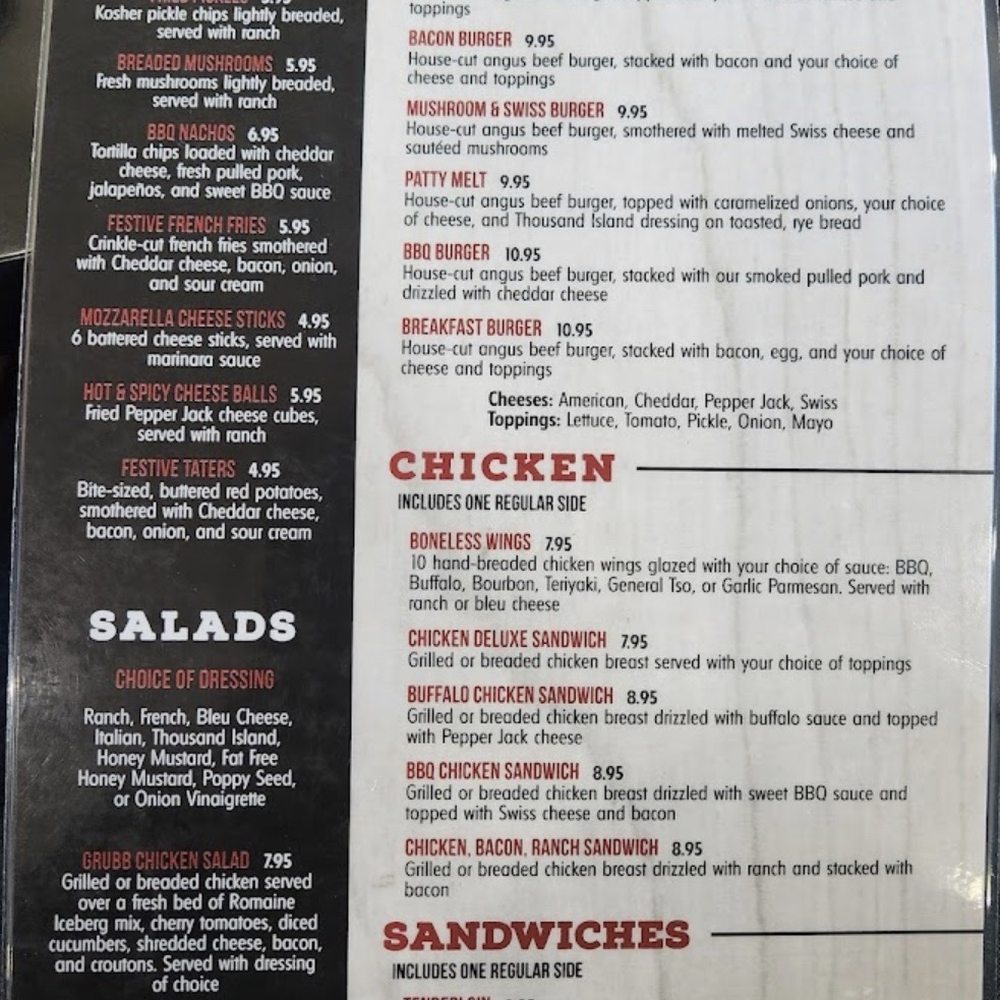 Grateful Grubb - Menu - American Near Me - North Vernon, Indiana