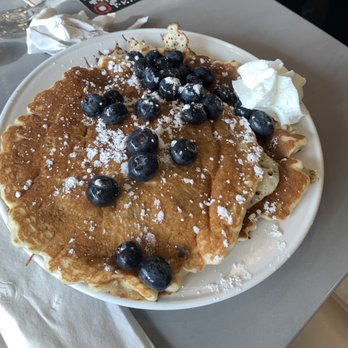 The Jagged Fork - Blueberry pancakes. Comes w skillet breakfast. 8-7-2021 - Waffles Near Me - Lathrup Village, Michigan The Jagged Fork - Blueberry pancakes. Comes w skillet breakfast. 8-7-2021 - Waffles Near Me - Lathrup Village, Michigan