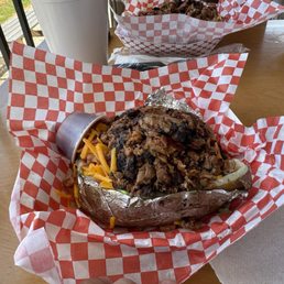 Fully loaded brisket baked potato Fully loaded brisket baked potato