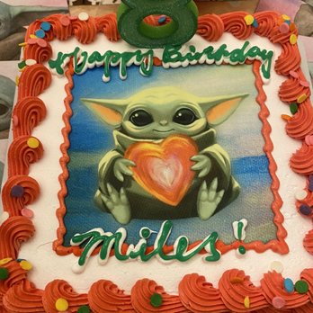 Carvel - Made custom photo cake with a picture my son chose.  You can send them any picture you want to put on the cake! - Ice Cream & Frozen Yogurt Near Me - Bayside, New York