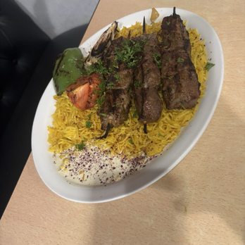 Mint & Olives - Lamb Kabob platter - Middle Eastern Near Me - Seattle, Washington