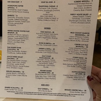 Firefly - Wine list - Steakhouses Near Me - Panama City Beach, Florida Firefly - Wine list - Steakhouses Near Me - Panama City Beach, Florida