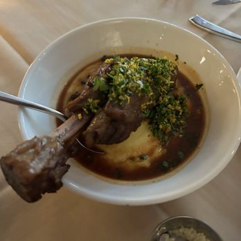 Gina's on Congress - Lamb shank with polenta - French Near Me - Austin, Texas
