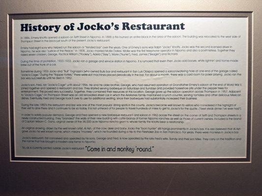 Menu photo 3 Jocko's Steak House Nipomo, CA