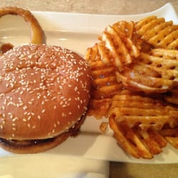 Rockton Inn - Barbecue burger with onions on the side.