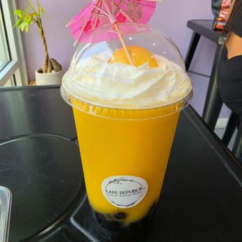 Kape Republik - Mango shake with Boba. - Bakeries Near Me - Ontario, California