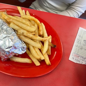 Nick and J's Cafe - Turkey Gyro and fries , sorry not great picture - American Near Me - Knoxville, Tennessee