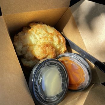 Moongoat Coffee Roasters - Biscuit with Fresno pepper jam and butter - Coffee Roasteries Near Me - Garden Grove, California Moongoat Coffee Roasters - Biscuit with Fresno pepper jam and butter - Coffee Roasteries Near Me - Garden Grove, California