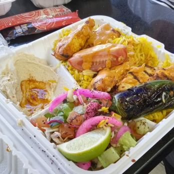 Fatima's Grill - Chicken Kabob plate and Philly Cheese Steak Sandwich. - Mediterranean Near Me - Downey, California