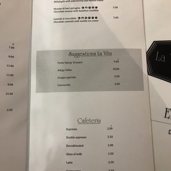 La Vita é Bella - Menus - Italian Near Me - Lisbon, 11 La Vita é Bella - Menus - Italian Near Me - Lisbon, 11