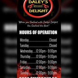 Daley’s Delight Kitchen - Hours of operation