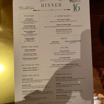 Ralph's on the Park - Menu. - Cajun/Creole Near Me - New Orleans, Louisiana