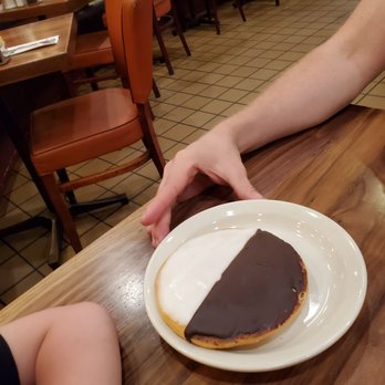 Junior's Restaurant - Black and White cookie - like a pancake - Bakeries Near Me - Brooklyn, New York