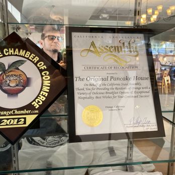The Original Pancake House - Certificate of recognition, Orange - Breakfast & Brunch Near Me - Orange, California