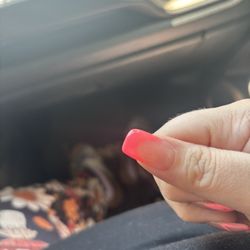 Gem's Nail and Spa - Sloppy lines and one coat of polish being visible