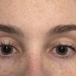 Lash lift and tint uneven
