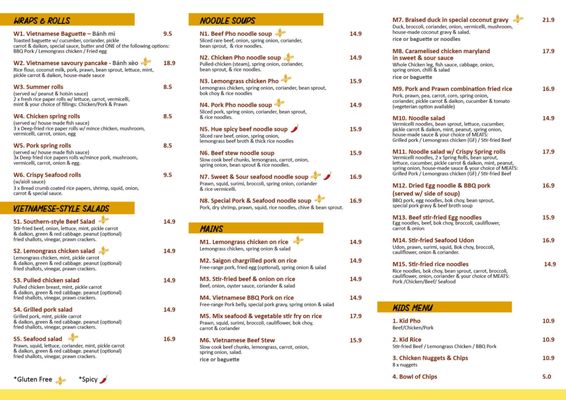 Menu photo 4 Saigon ‘60s Rotorua, BOP Menu photo 4 Saigon ‘60s Rotorua, BOP