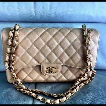 Chanel - Work hard play hard! Jumbo beige caviar Chanel. In loveeeeeeeeee - Leather Goods Near Me - Bal Harbour, Florida