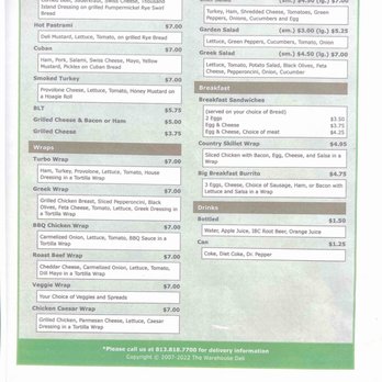 Rick's Warehouse Deli - Menu - Delis Near Me - Oldsmar, Florida