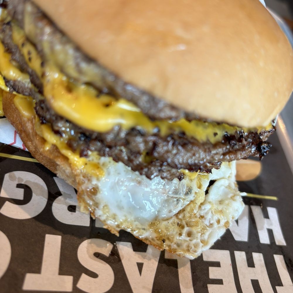 Fatburger - Double burger with fried egg - Burgers Near Me - Celebration, Florida