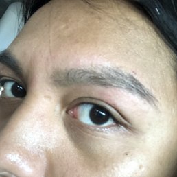 Waxed eyebrows