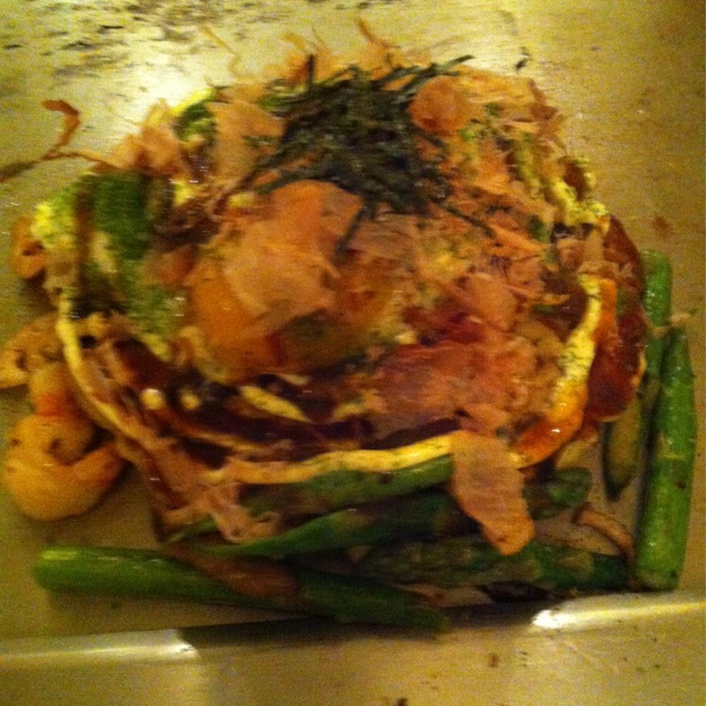 Abeno - Super deluxe shinsu mix is ginormous. And this is without the fried egg on top:) - Japanese Near Me - London, XGL Abeno - Super deluxe shinsu mix is ginormous. And this is without the fried egg on top:) - Japanese Near Me - London, XGL