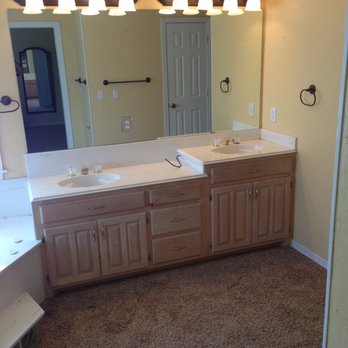 Plano Home Remodeling - Before Vanity JN - General Contractors Near Me - Plano, Texas