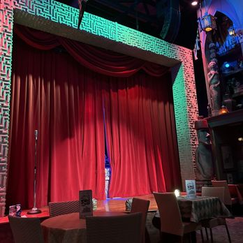 The Sorrow Drowner - The stage in the main dining area - Tiki Bars Near Me - Wilmington, North Carolina
