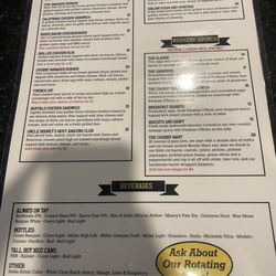 Rooney's Food and Spirits - Menu 7.10.2024