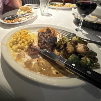 Woody's Tupelo - The filet with Smoked Gouda Mac & Cheese and Brussel sprouts. - Steakhouses Near Me - Tupelo, Mississippi Woody's Tupelo - The filet with Smoked Gouda Mac & Cheese and Brussel sprouts. - Steakhouses Near Me - Tupelo, Mississippi