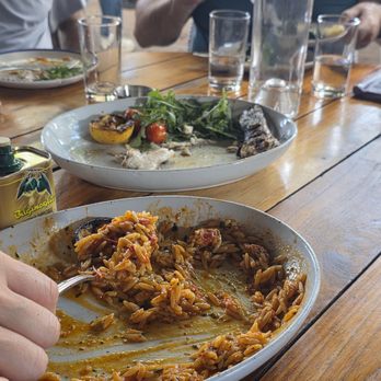 Mandolin Aegean Bistro - Orzo with seafood (couldn't take photo before) - Mediterranean Near Me - Miami, Florida