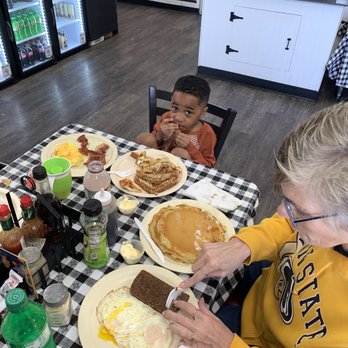 The Fill'Er-Up - Scrapple with dippy eggs, butter cream pancakes & french toast. - Pizza Near Me - Parkton, Maryland