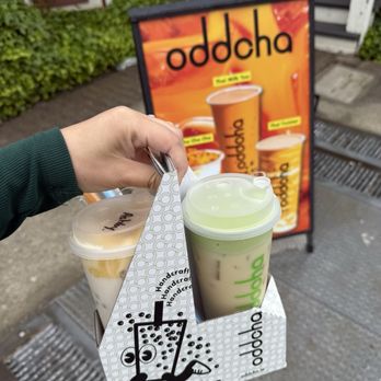 oddcha - Creme Brulee Boba and Peach in Kyoto - Bubble Tea Near Me - San Rafael, California