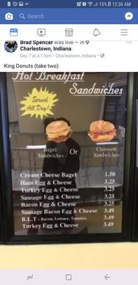 Menu photo 1 King Donuts Charlestown, IN Menu photo 1 King Donuts Charlestown, IN