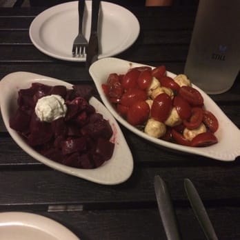 Blue Collar - Beets & Goat Cheese / Tomato & Mozzarella Salad - Comfort Food Near Me - Miami, Florida