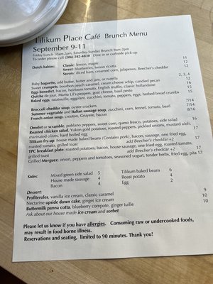 Menu photo 2 Tilikum Place Cafe Seattle, WA Menu photo 2 Tilikum Place Cafe Seattle, WA