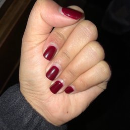 2 weeks later and still on!! Barely ANY peeling or lifting. Color is Malaga Wine