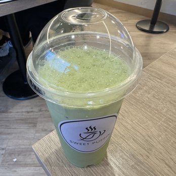 Sweet Puffin - Matcha latte~ - Desserts Near Me - Burnaby, British Columbia