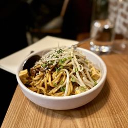 GiGi's - Mapo Tofu Noodles - shiitake, eggplant, fermented fava, bean sprout, chill pepper