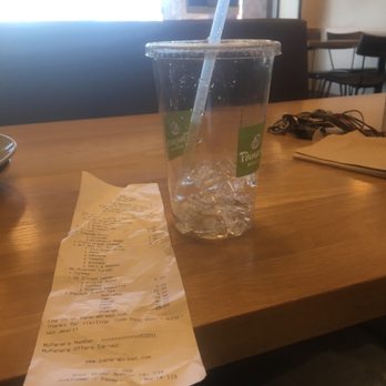 Panera Bread - Is this really worth 3.29$ with no refill? On the papaya green tea. - Salad Near Me - Granada Hills, California