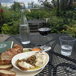 Whipped Feta. So good! The wine (Merlot) is great too.