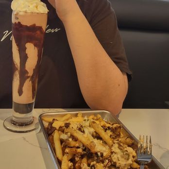 Pressed - Classic Loaded Fries and Chocolate Shake - Burgers Near Me - Rohnert Park, California Pressed - Classic Loaded Fries and Chocolate Shake - Burgers Near Me - Rohnert Park, California