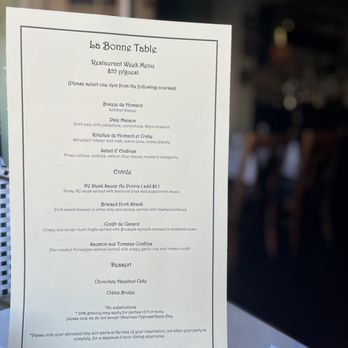 La Bonne Table - Restaurant week 9.2025 - French Near Me - San Diego, California La Bonne Table - Restaurant week 9.2025 - French Near Me - San Diego, California