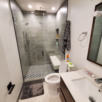 Landmark Remodeling - Full bathroom walk-in shower - General Contractors Near Me - Los Angeles, California