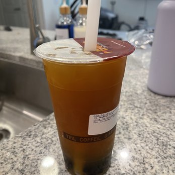I Heart Boba - Mango Green Tea with Boba - Bubble Tea Near Me - Houston, Texas