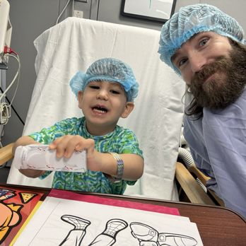 Small Smiles Pediatric Dentistry - Getting ready for surgery! Getting cavities filled and front teeth capped - Pediatric Dentists Near Me - Garden City, New York
