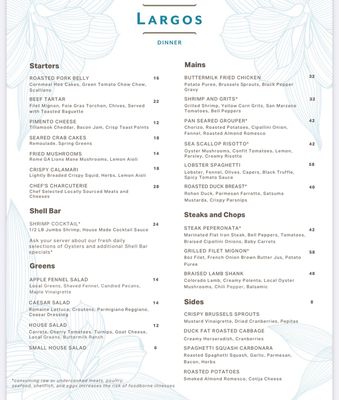 Menu photo 2 Largos Cartersville, GA