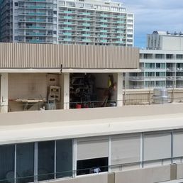 This is at eye level from out window.. almost no view after being told we would have an ocean view on the phone, just garbage This is at eye level from out window.. almost no view after being told we would have an ocean view on the phone, just garbage