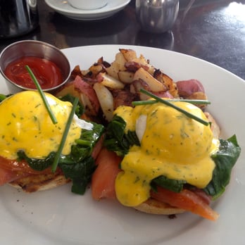 Blu Jam Cafe - My Norwegian Benedict was absolutely delicious! 3.10.2014 - Breakfast & Brunch Near Me - Sherman Oaks, California
